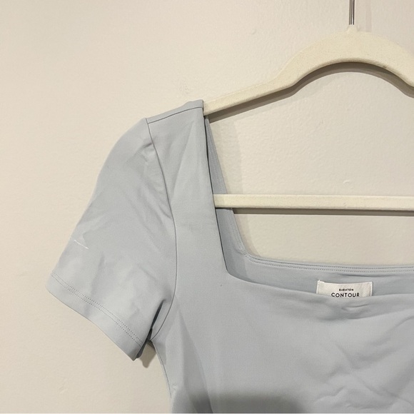 Aritzia Babaton Contour Baby Blue Square Neck Bodysuit - Picture 3 of 9